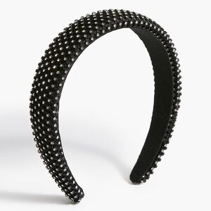 J. Crew Crystal crown puff headband